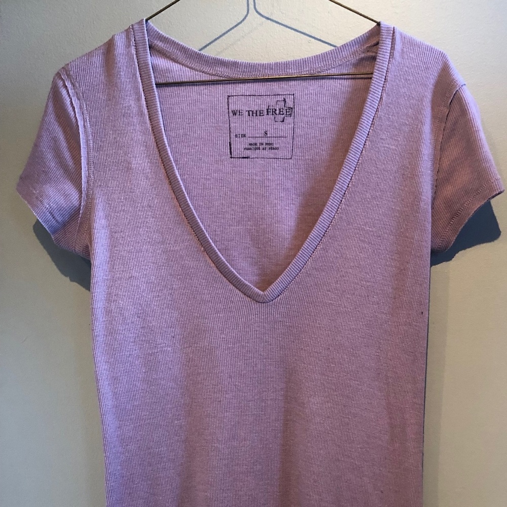 Free People Deep V-Neck t-shirt